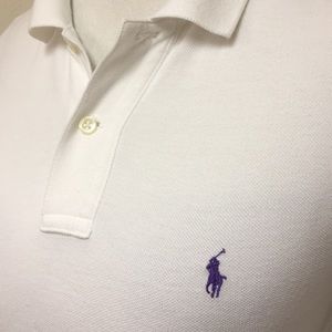 Ralph Lauren Skinny Fit White Polo